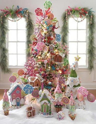 arbol de navidad con dulces